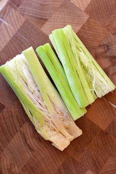 the celery is cut up and ready to be eaten