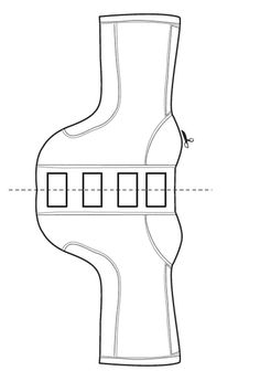 an image of a drawing of a foot with four holes in the middle and one hole on