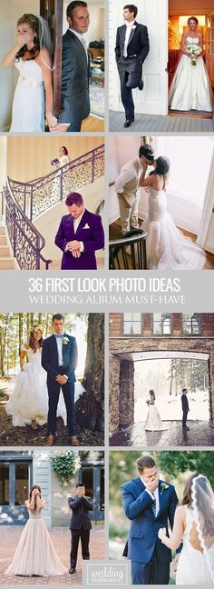 the first look photo ideas for this wedding album