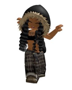 an image of a cartoon character wearing shorts and a black hat with spikes on his head