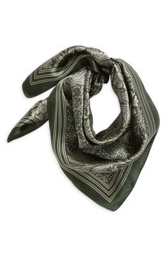 Complete any outfit with panache simply by adding this bandana scarf made from pure, supple silk. 20 1/2" square 100% silk Dry clean Imported Silk Scarfs, Abstract Scarf, Silk Bandana, Bandana Scarf, Square Scarf, Silk Scarves, Silk Printing, Nordstrom, Square