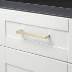 Distinguished by a clean, squared-off silhouette, this pull offers a minimalist aesthetic. With the combination of functionality and a modern contour, you can update your kitchen cabinets or bathroom vanities with this contemporary square bar pull from GlideRite Hardware. Renovating your current cabinet hardware is the most cost effective way to revamp the look of your cabinets and drawers. Constructed of die-cast zinc alloy, these pulls ensure a quality, enduring finish. GlideRite Hardware | Gl Kitchen Knobs And Pulls, Bar Drawer, Kitchen Drawer Pulls, Brass Cabinet Hardware, Kitchen Knobs, Square Bar, Kitchen Cabinet Hardware, Kitchen Hardware, Appliance Pull