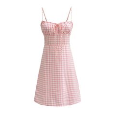 Olivia Mark - Chic Plaid Sleeveless Dress Plaid Dress Women, Pink Grid, Purple Short Dress, Pink Dress Short, Floral Prom Dresses, Blue Dress Short, Bow Style, Female Dress, Purple Midi Dress