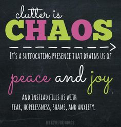 a chalkboard with the words, letter is chaos it's a sufflorating presence that drains us of peace and joy