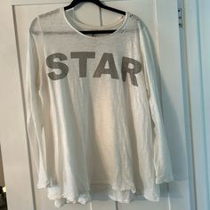 Never Worn And In Perfect Condition. Don’t See Size Tag. P2p 22. 19 Inch Length From Underarm Pearl Tops, Magnolia Pearl, Size Tag, Pearl White, Magnolia, Long Sleeve Tees, Color White, Womens Tops, Tops & Tees