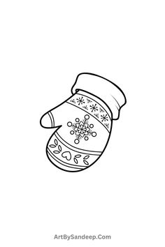 a drawing of a hand holding a jar with snowflakes on it and the words happy