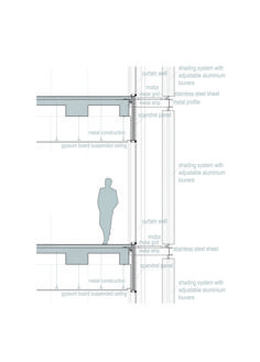 an architectural drawing shows the details of a building