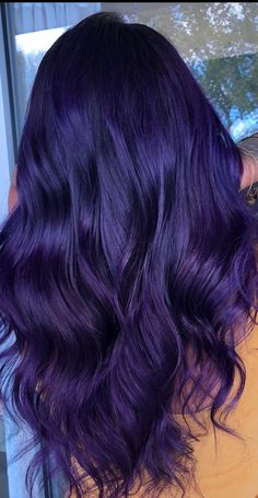 Dark Violet Hair, Deep Purple Hair, Indigo Hair, Violet Hair Colors, Plum Hair