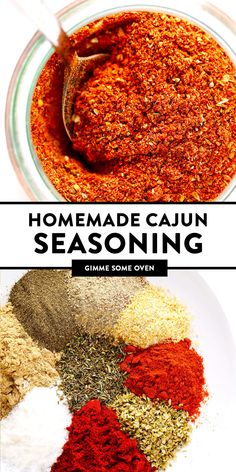 homemade cajun seasoning recipe in a glass bowl