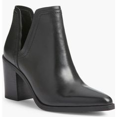 Black Leather Steve Madden Pointed Toe Booties. Size 5.5, Nwot. True To Size. Black Booties Steve Madden, Black Almond Toe Booties For Spring, Dresses With Cowgirl Boots, Winter Closet Essentials, Fall Trends 2023, French Style Clothing, Best Cardigans, Fall Winter Essentials, Style Rut