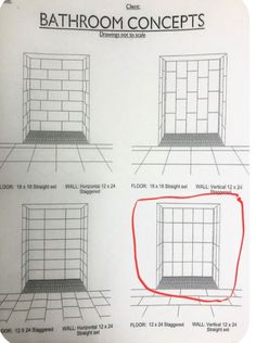 the diagram shows how to draw a bathroom with different angles and measurements for each room