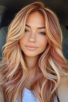 #BEAUTY ,#REALATIONSHIPS #Fashion #Outfits #Winter Outfits #Animals Red And Blonde Balayage, Fall Blondes, Quirky Hairstyles, Red And Blonde Hair Color, Neapolitan Hair, Fine Haircuts, Butter Blonde Hair, Red Hair With Blonde Highlights, Copper Blonde Hair