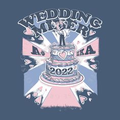 a t - shirt with a wedding cake on it