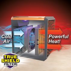 an advertisement for cold air and true shield furnaces with the words cold air on it