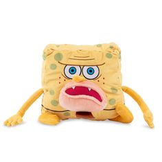 the spongebob plush toy has its mouth open