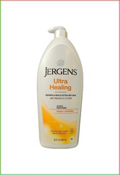 Jergens Ultra Healing Moisturizer is designed to repair dryness at its source. ·      It penetrates through five layers of skin to heal extra dry skin and improve tone and texture. ·      The moisturizer absorbs quickly and softens areas that need the most moisture, such as heels, elbows, and knees. ·      It contains a special blend of ingredients called HYDRALUCENCE, along with Vitamins C, E, and B5. ·      The moisturizer leaves your skin visibly healthier, smooth, and luminous. ·      It provides up to 48 hours of moisturization. ·      Jergens hand and body lotion is suitable for both women and men. ·      It is formulated to provide optimal relief for dry skin. ·      The hand lotion with a pump effectively hydrates and moisturizes dry and cracked hands. ·      The body cream soothes Jergens Ultra Healing Lotion, Jergens Lotion, Dry Skin Moisturizer, Cracked Hands, Extra Dry Skin, Cracked Heels, Cracked Skin, Layers Of Skin, Moisturizer For Dry Skin