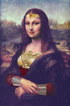 wonder woman d'il giocondo Mona Friends, Mona Lisa Parody, Mona Lisa Smile, Art Parody, Italian Artist, Gal Gadot, Inspirational Women, Art History