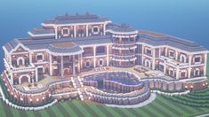 an image of a large building in minecraft