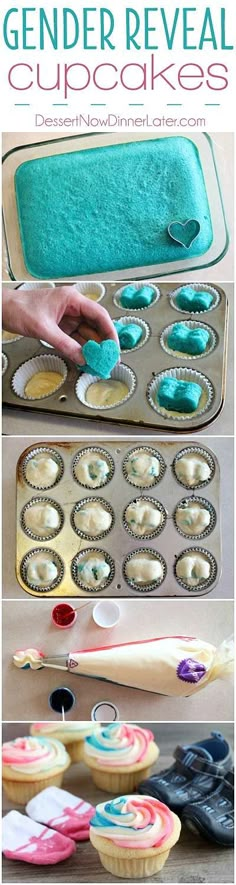 an image of baking cupcakes with blue icing