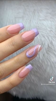 Light Purple Nails, Purple Acrylic Nails, Lavender Nails, Purple Acrylic, Simple Acrylic Nails, Casual Nails, Purple Nail