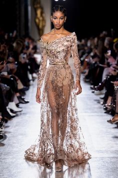 https://www.chelseacatalan.com/eliesaabss19/ ELIE SAAB Haute Couture Spring Summer 2019 Haute Couture Gowns, 2019 Runway, Haute Couture Dresses, Futurism