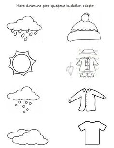 the weather worksheet for kids to learn how to draw and color it in