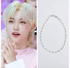 Kpop stray kids Felix necklaces White Kpop Style Necklace For Gifts, Hyunjin Necklace, Felix Necklace, Hyunjin Photoshoot, Kpop Stray Kids, Straykids Hyunjin Photoshoot, Straykids Hyunjin, Charm Necklaces, May 2023