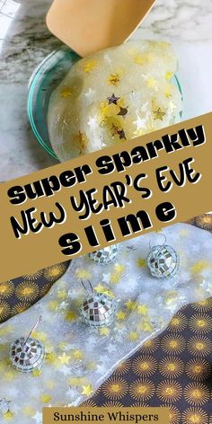 the new year's eve slime recipe is ready to be eaten