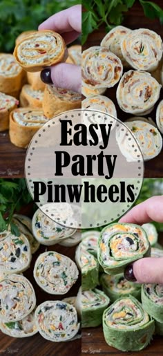 easy party pinwheels with text overlay