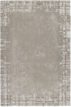 a square area rug with squares and lines on the bottom, in light grey tones