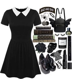 Wednesday Addams Outfits 2022, Wednesday Addams Style Outfits, Wednesday Outfits For School, Wendsday Adams Outfits, Wednesday Addams Clothing, Wednesday Addams Outfit Aesthetic, Wednesday Style Outfits, Wednesday Addams Outfit Inspiration, Wednesday Inspired Outfit