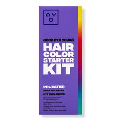 Hair Color Starter Kit -  Good Dye Young's Hair Color Starter Kit contains everything you need to to add a pop of vivid color to your hair. Contains the perfect amount of product for money pieces, buzzcuts, bangs, dip-dyes, and everything in between!    Benefits     Healthy hair focused Semi-Permanent dye infused with Sunflower Extract to protect hair from harsh UV rays and hot tools. Semi-permanent dye fragranced with Bergamot essential oil which is known for its mood-lifting properties. Ultra Money Pieces, Good Dye Young, Semi Permanent Hair Color, Bergamot Essential Oil, How To Lighten Hair, Permanent Hair Dye, Hot Tools, Dip Dye, Vivid Color