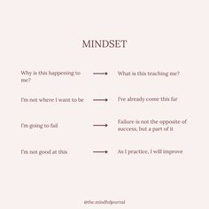 the words mindset are written in red and black on a white background with an arrow pointing