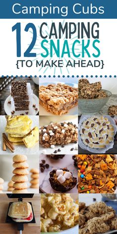 make-ahead-camping-snacks-for-kids Homemade Camping Snacks, Easy Camp Snacks, Premade Camping Snacks, Easy Camping Snacks Ideas, Make Ahead Desserts For Camping, Hunting Trip Snacks, Snacks For Atv Riding, Snacks For Hunting Trip, Snacks To Bring Camping