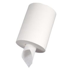 a roll of toilet paper hanging from the ceiling on a white background with clippings