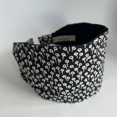 "Wide fabric headband with sweet dreamy flowers!  Headbands for women by jerseymaid.  Fabric is Cotton and Steel Rifle Paper Co. Tapestry Dot Black made in Japan. These headbands are comfy for all day wear and absolutely do not budge making them great for short pixie cuts too.  Makes an awesome gift for the girlfriend , wife, sister , babysitter or bridesmaids!  One size fits most.  Backed in solid black 100% cotton.  Super wide at approx. 3.25 inch  Made to order. Pattern placement varies. My h Dreamy Flowers, Short Pixie Cuts, Headband For Women, Fabric Headbands, Handmade Headbands, Short Pixie Cut, Large Jewelry, Mod Fashion, Jewelry Tree