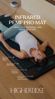 Get a dose of feel-good chemicals with the Infrared PEMF Go-Mat. Pemf Therapy Mat, Raise Your Vibrations, Pemf Therapy, Love Thyself, Eye Exercises, Higher Dose, Emotional Wellbeing, Body Brushing, Muscle Recovery