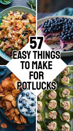 57 Easy Things To Make For Potlucks Make Ahead Potluck Ideas, Back To School Potluck Ideas, Healthy Recipes For Potluck, Creative Potluck Ideas, Best Food To Bring To A Potluck, Top Potluck Dishes, Dishes To Share At A Party, Easy Make Ahead Potluck Recipes, Quick Easy Meals For A Crowd