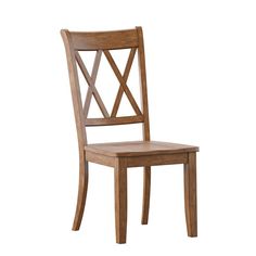 a wooden chair on a white background