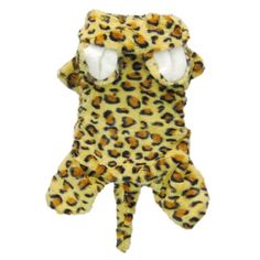 a stuffed animal that has been made to look like a leopard