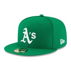 New Era Cap, New Era 59fifty, Oakland Athletics, Fitted Caps, Baseball Team, Mens Green, Surf Shop, Big Game, Fitted Hat