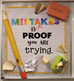 a bulletin board with writing on it that says,'what makes it? proof if you are trying '