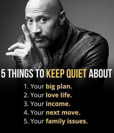 a man in black leather jacket holding his hand to his face with the words 5 things to keep quiet about