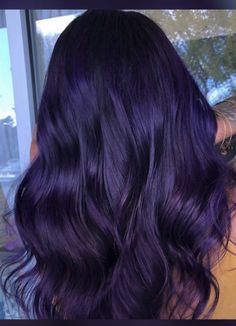 Dark Purple Halo Hair, Raven Purple Hair, Midnight Violet Black Hair, Brownish Purple Hair, Violet Blue Hair, Dark Purple Hair Ombre, Deep Purple Hair Color, Purple Hair Dark, Violet Hair Dye