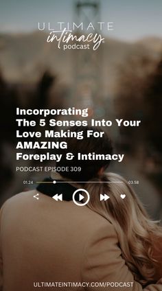 Think about how powerful our five senses are. What we see, feel, hear, smell, and taste makes life so gratifying and amazing! Take away any one of those, and life becomes a completely different experience.

So how many of us shut down our senses when it comes to foreplay and lovemaking? Find out in this great episode.

Don't forget to download the #1 Marriage app for FREE in the Apple & Amazon app stores to spice up and strengthen your relationship! 
Plus tons of marriage products, marriage tips, marriage quotes, app with bedroom game, games to strengthen your relationship, and hundreds of marriage resources! 

Download the FREE app: ultimateintimacy.com
Instagram/Facebook: @ultimateintimacyapp
Intimate Products: shop.ultimateintimacy.com
Marriage Podcast: utlimateintimacy.com/podcast