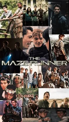 the maze runner movie poster with many pictures