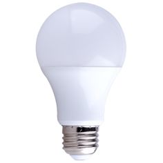 a white light bulb on a white background