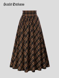 Big promotion for you when buying Women Renaissance Maxi Skirt Elastic Plaided Swing Skirt today. One of the best selling renaissance,skirt in the market. Limited number of products. Hurry up! Party Skirt, Feminine Look, Fashion Lookbook, Unique Outfits, Plaid Skirts, Vintage Skirt, Dress Fabric, Scarlet, Long Skirt