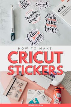 how to make stickers Printing Stickers With Cricut, Diy Printable Stickers, Stickers On The Cricut, How To Print Colored Images On Cricut, How To Make Clear Stickers With Cricut, Stickers Made With Cricut, How To Decorate Your Cricut Machine, Printing Stickers At Home, Sticker Making Cricut