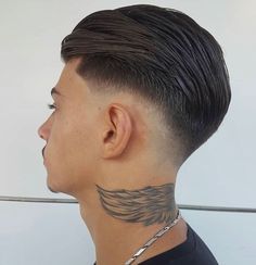 Drop Fade Slick Back, Low Fade Haircut Men's, Low Skin Fade, Low Fade Haircut